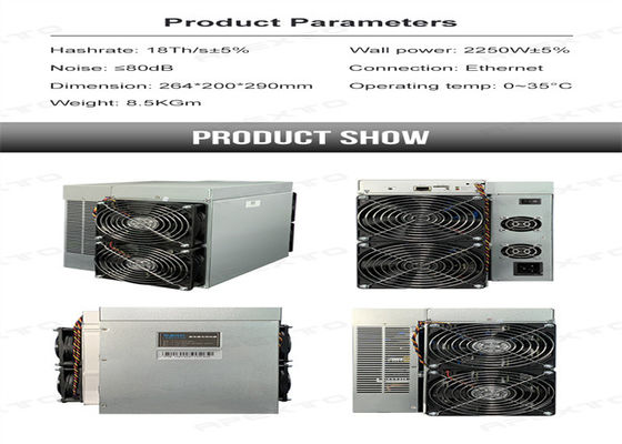 โลหะใหม่ KDA Miner Goldshell KD5 Miner 18T 2250W
