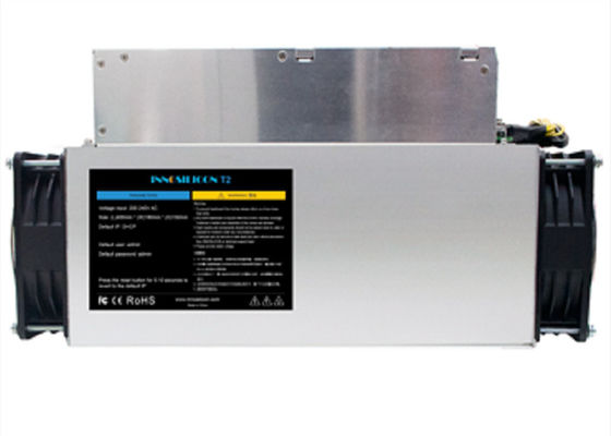 1570W Bitcoin Miner เครื่องจักร มือสอง Innosilicon T2 17.2TH/S