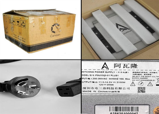 เครื่องขุด BTC Crypto มือสอง Avalon 1166 75TH/S 3196W Asic การขุด ฮาร์ดแวร์