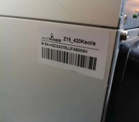 Bitmain Antคนขุดแร่ Z15 ZEC Miner Machine ใช้ 420Ksol/S 1510W