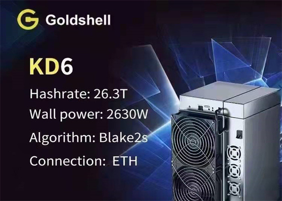2630W Asic KDA Miner 26.3TH/S Goldshell KD6 เซิร์ฟเวอร์